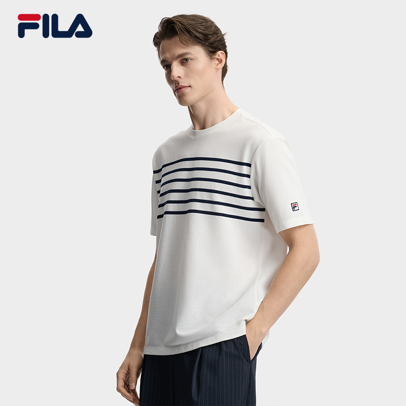 FILA MEN'S HERITAGE Knitted Short Sleeve Top