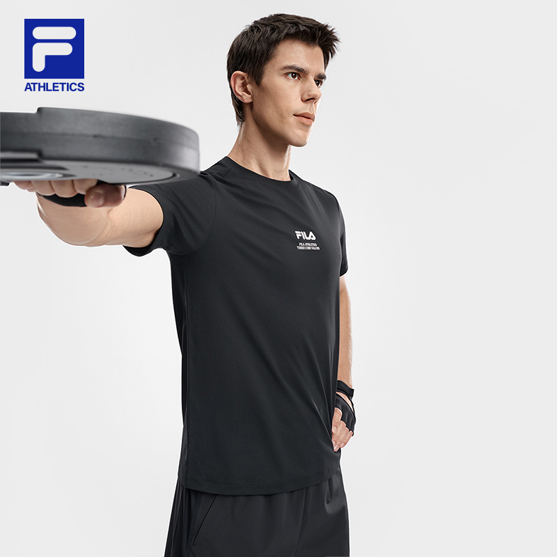 FILA MEN'S FITNESS Knitted Short Sleeve Top