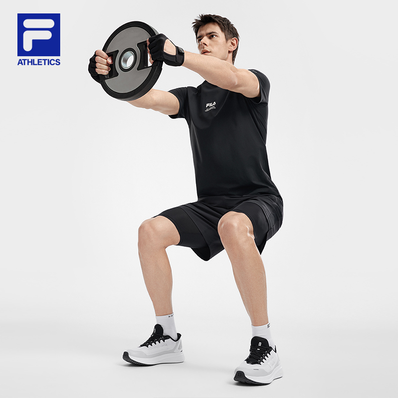 FILA MEN'S FITNESS Knitted Short Sleeve Top