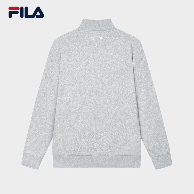 FILA CORE x ETUDES ANOTHER CLUB Men's Knit Zip Top in Gray