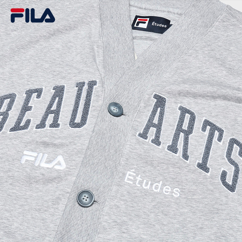 FILA CORE x ETUDES ANOTHER CLUB Men's Knit Zip Top in Gray