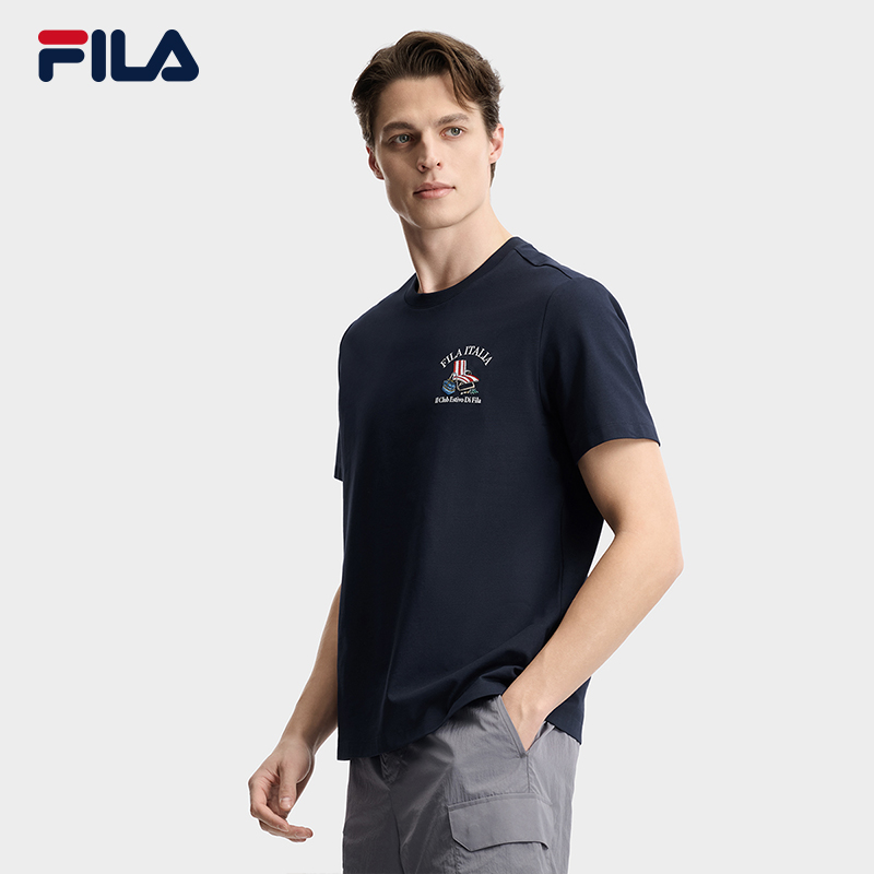FILA MEN'S HERITAGE Knitted Short Sleeve Top