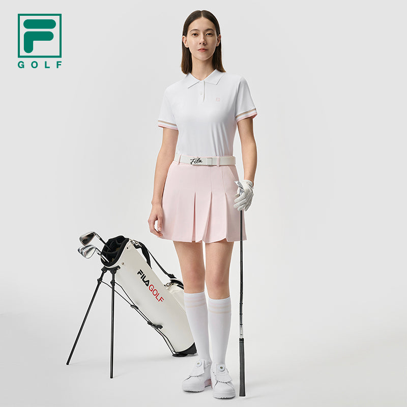 FILA CORE ATHLETICS GOLF STATELY FLORAL Women Polo T-shirt (Black / White)