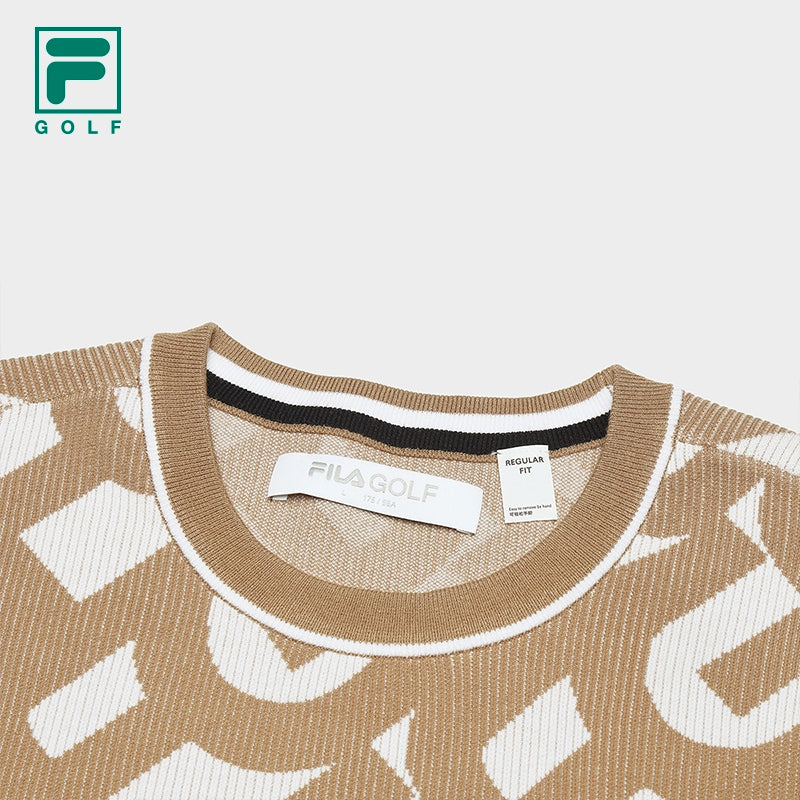 FILA CORE ATHLETICS GOLF BTB LUXURY CLASISSANCE Men Knit Sweater (Beige)