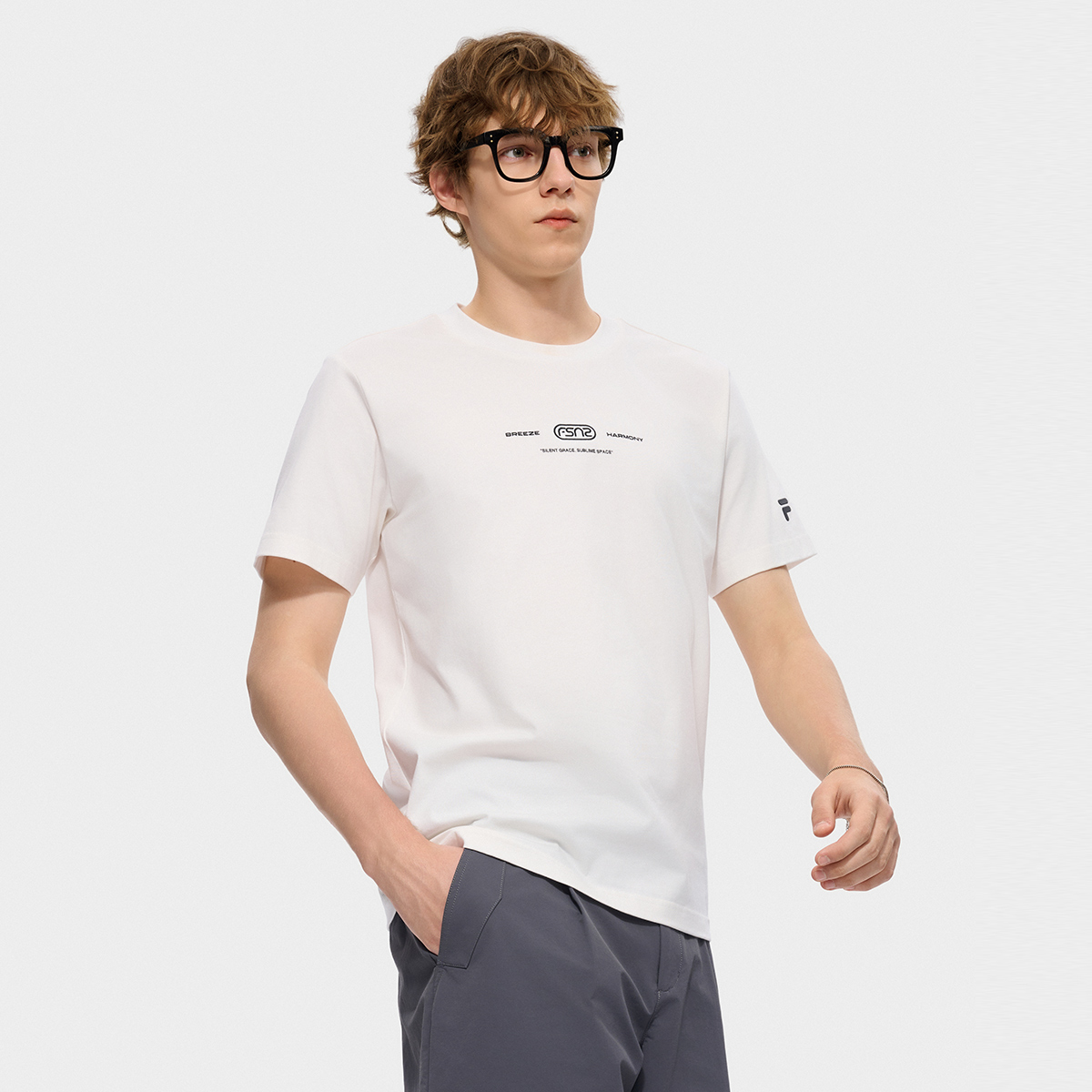 FILA FUSION INLINE Men Knitted Short Sleeve Top