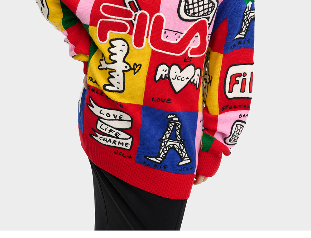 FILA CORE LIFESTYLE ORIGINALE FILA SOPHEY Women Knit Sweater (Red)