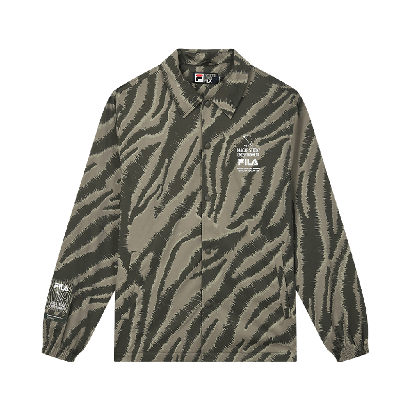 FILA CORE Men's MAGIC STICK WHITE LINE ORIGINALE Woven Top in Full Print