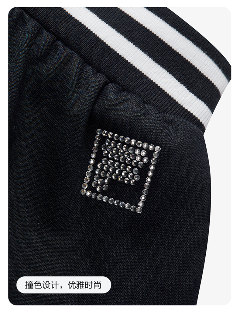 (105 - 130cm) FILA KIDS WHITE LINE Girl's Knit Shorts in Navy