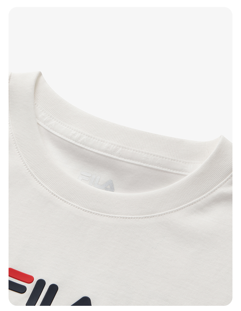 (130 - 170cm) FILA KIDS ORIGINALE Boy's Short Sleeve T-Shirt in White