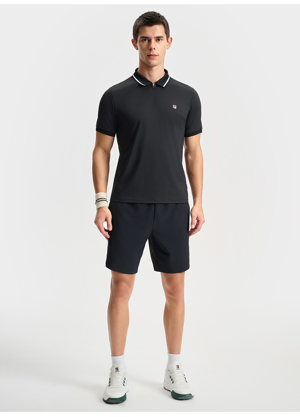 FILA CORE ATHLETICS TENNIS ELECTRONIC SWING Men Polo T-shirt (Black)