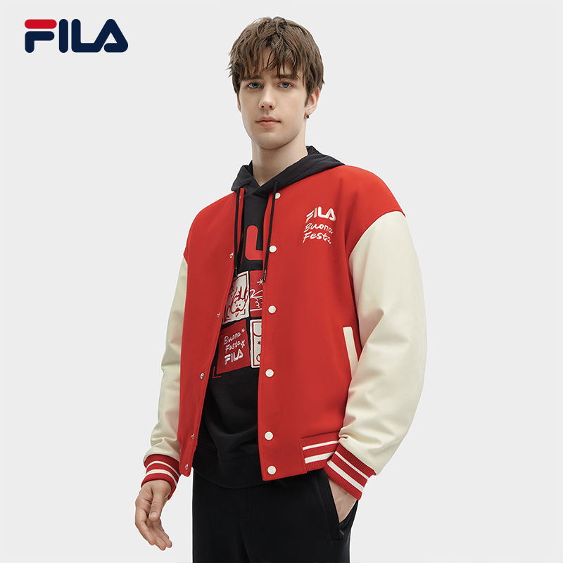 FILA CORE CNY WHITE LINE ORIGINALE Men's Cotton Suit in Red Chinese New Year