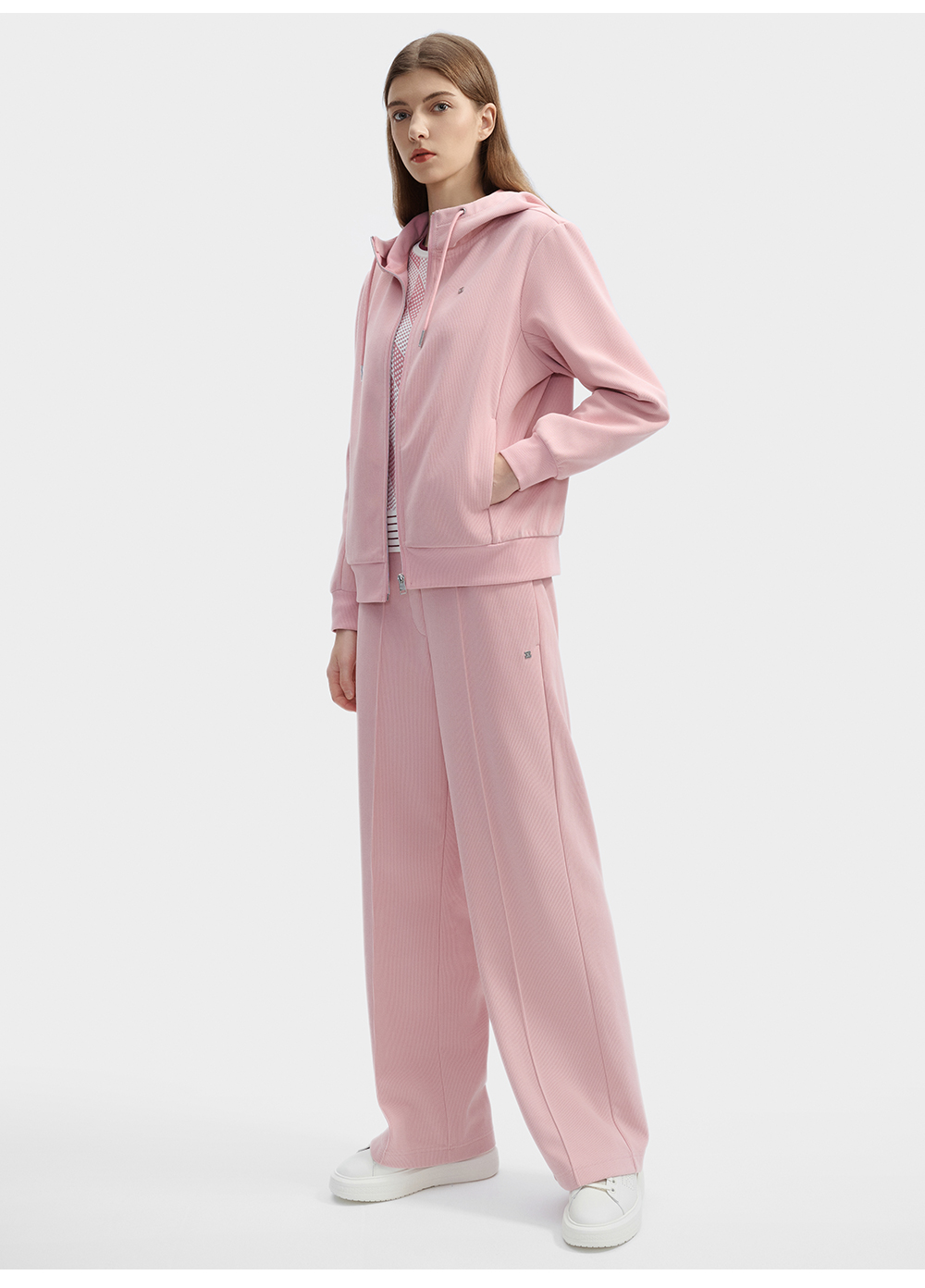FILA CORE LIFESTYLE WHITE ORTISEI Women Hooded Jacket (Pink)