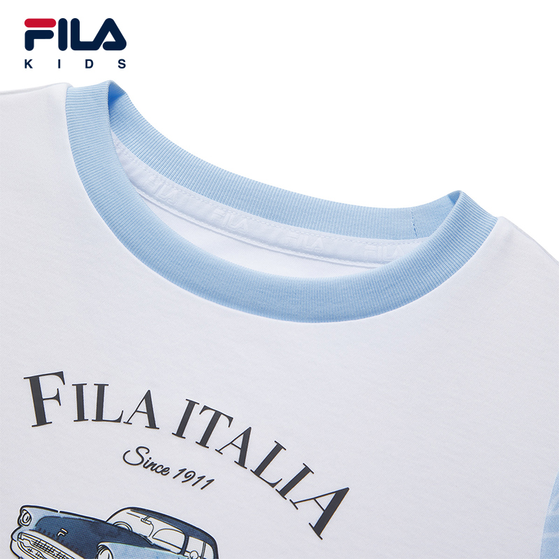 FILA KIDS Boys WHITE LINE Knit Short Sleeve Tee