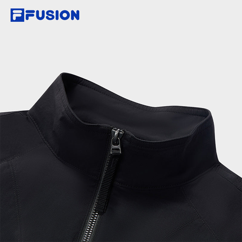FILA FUSION INLINE X WORKWEAR STREET DOLPHIN Women Woven Top (Black)
