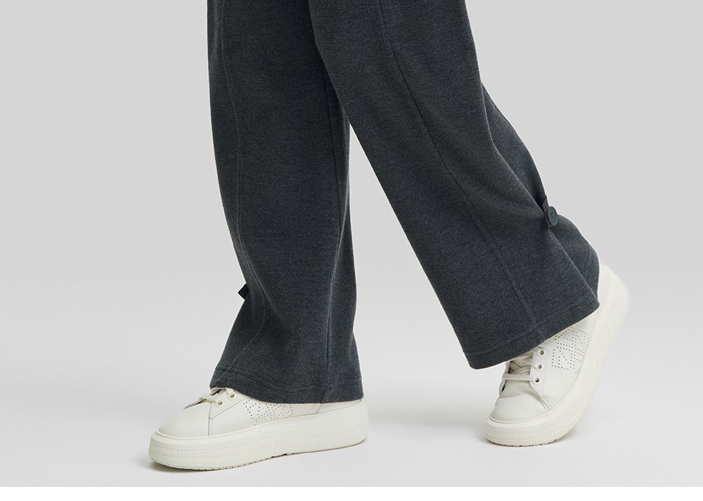 CORE LIFESTYLE EMERALD GEOMETRIC SNOW Women Knit Pants (Grey)