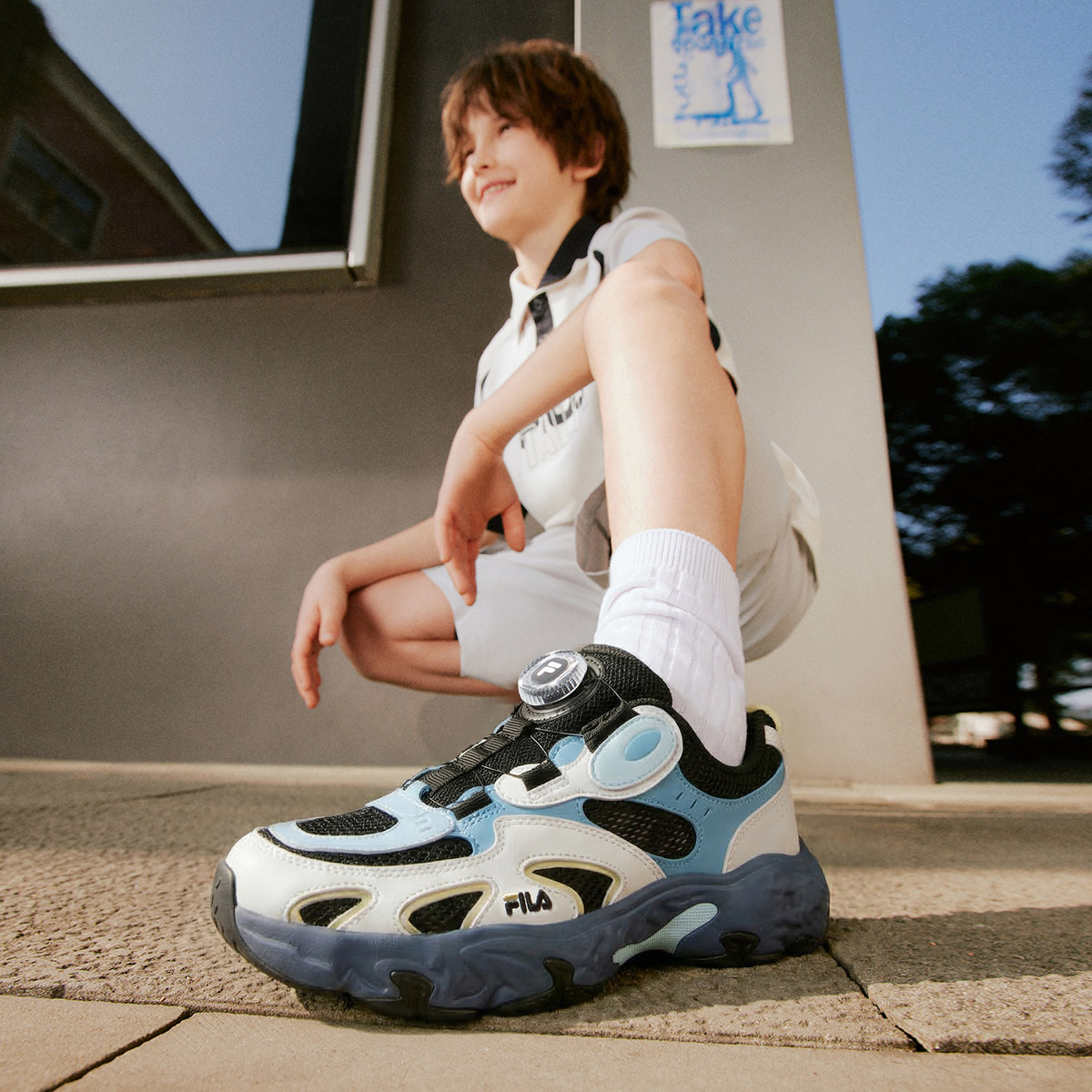 FILA KIDS HERITAGE Boys Retro Running Shoes