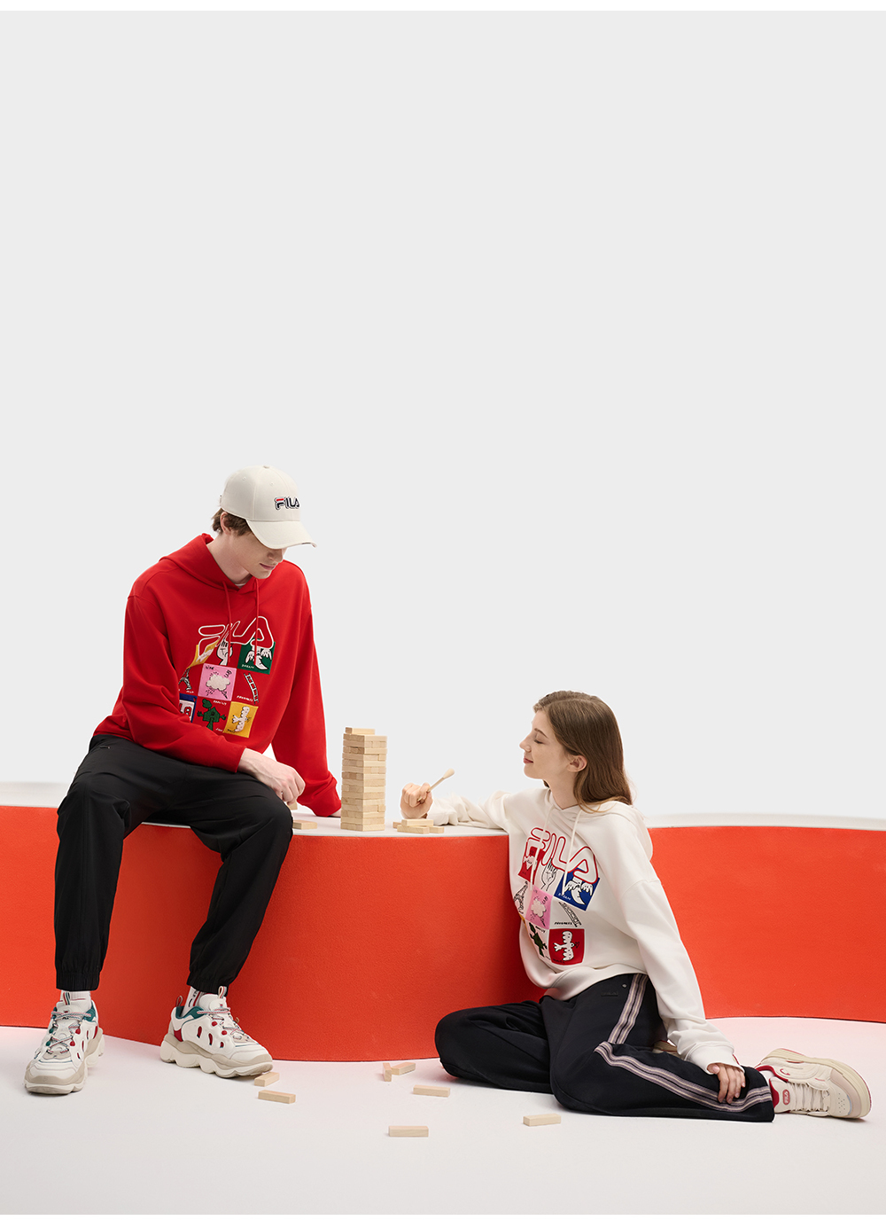 FILA CORE LIFESTYLE ORIGINALE FILA SOPHEY Men Hoodie (Red / White)