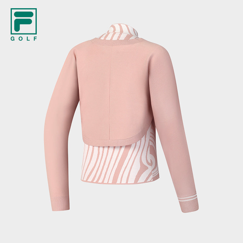 FILA CORE ATHLETICS GOLF MODERN FUSHION Women 2-piece Long Sleeve Top (Pink)