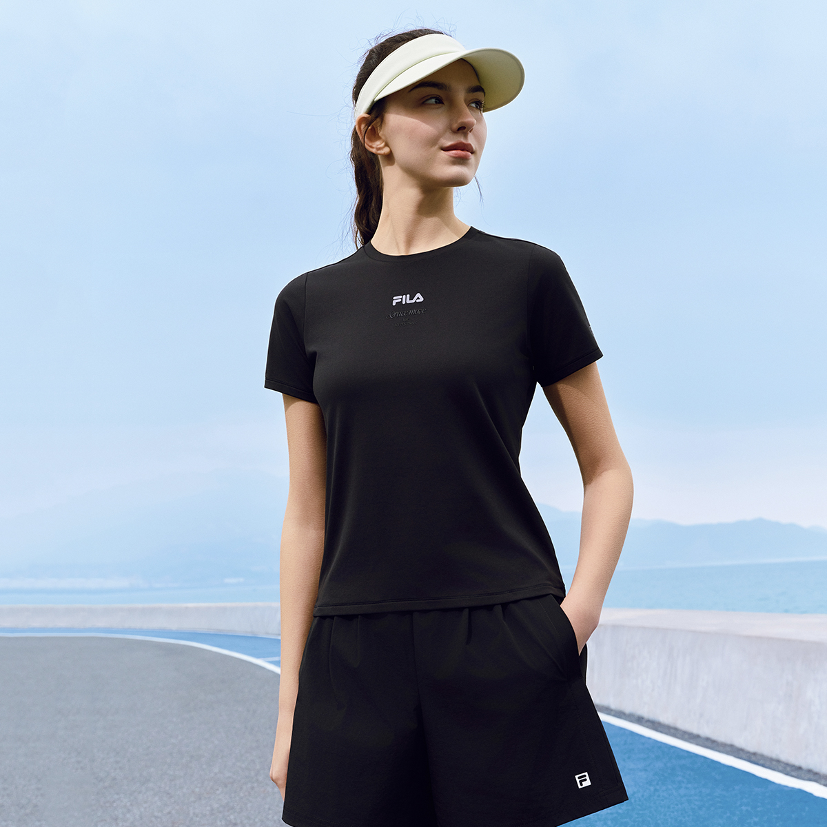 FILA WOMEN'S FITNESS Knitted Short Sleeve Top