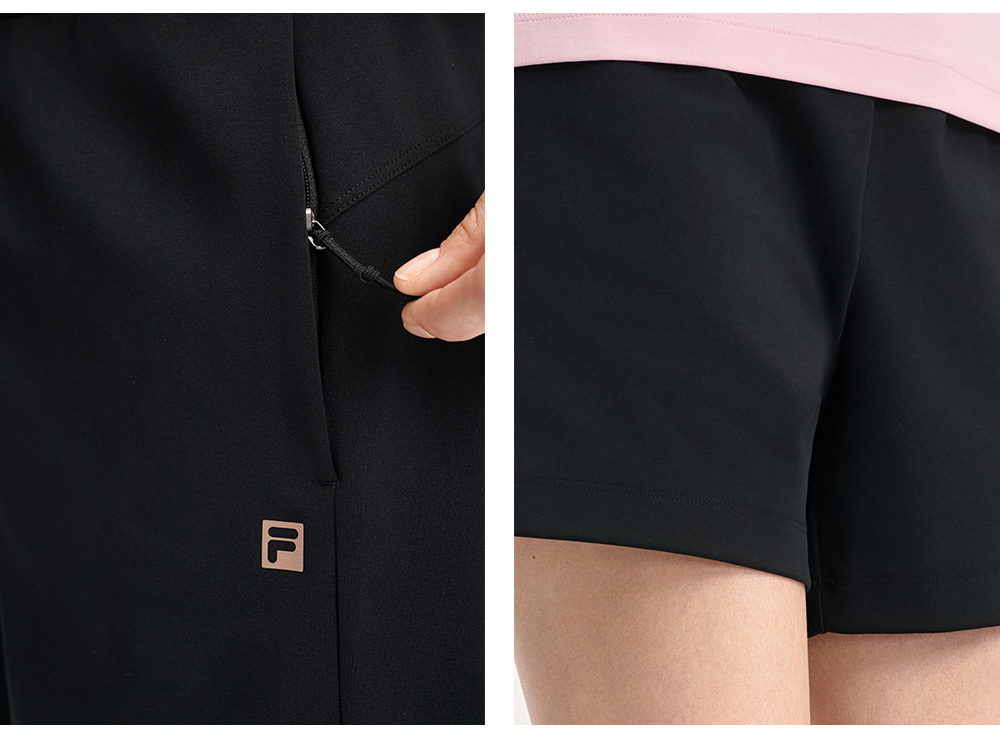FILA CORE ATHLETICS FILA-FIT WOMEN Women Knitted Shorts (Black / Olive Green)