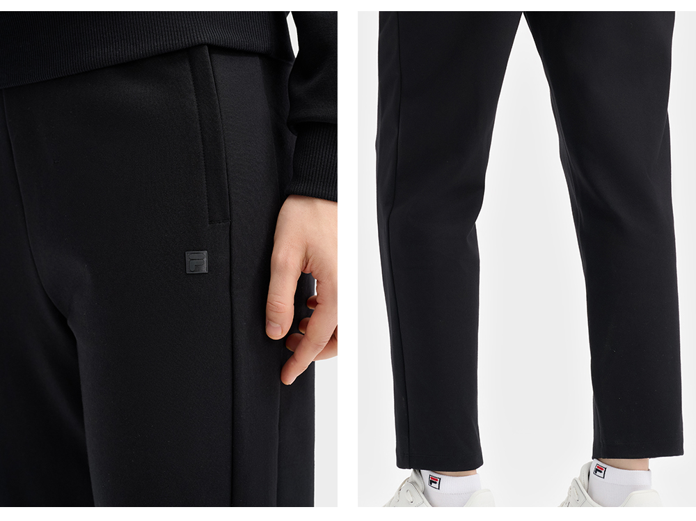 FILA CORE LIFESTYLE WHITE MILAN DESIGN WEEK Women Knit Pants (Black)