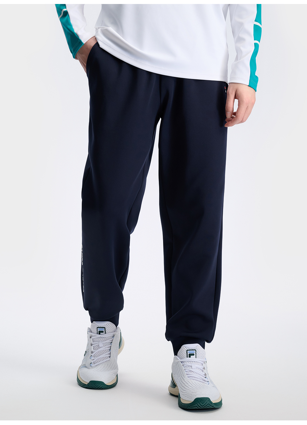 FILA CORE ATHLETICS TENNIS PREPPY NOSTALGIA Men Knit Pants (Navy)