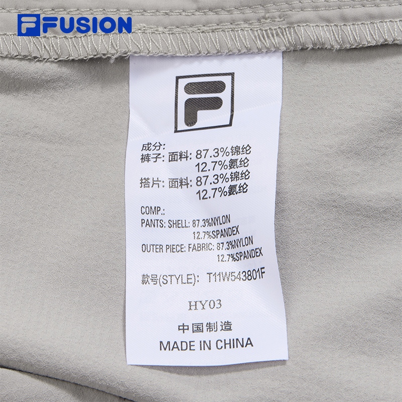 FILA FUSION INLINE WORKWEAR Women Pants （Black/Grey)
