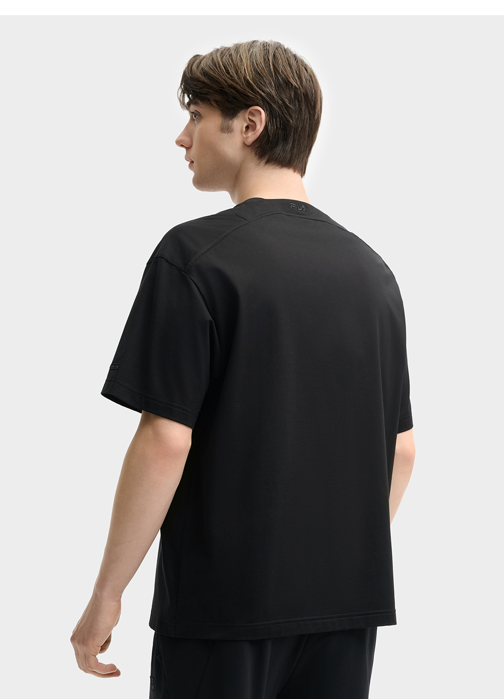 FILA CORE LIFESTYLE MILANO LUXURY CAFFE / FLAT WHITE Men Short Sleeves T-Shirt (Black / White)