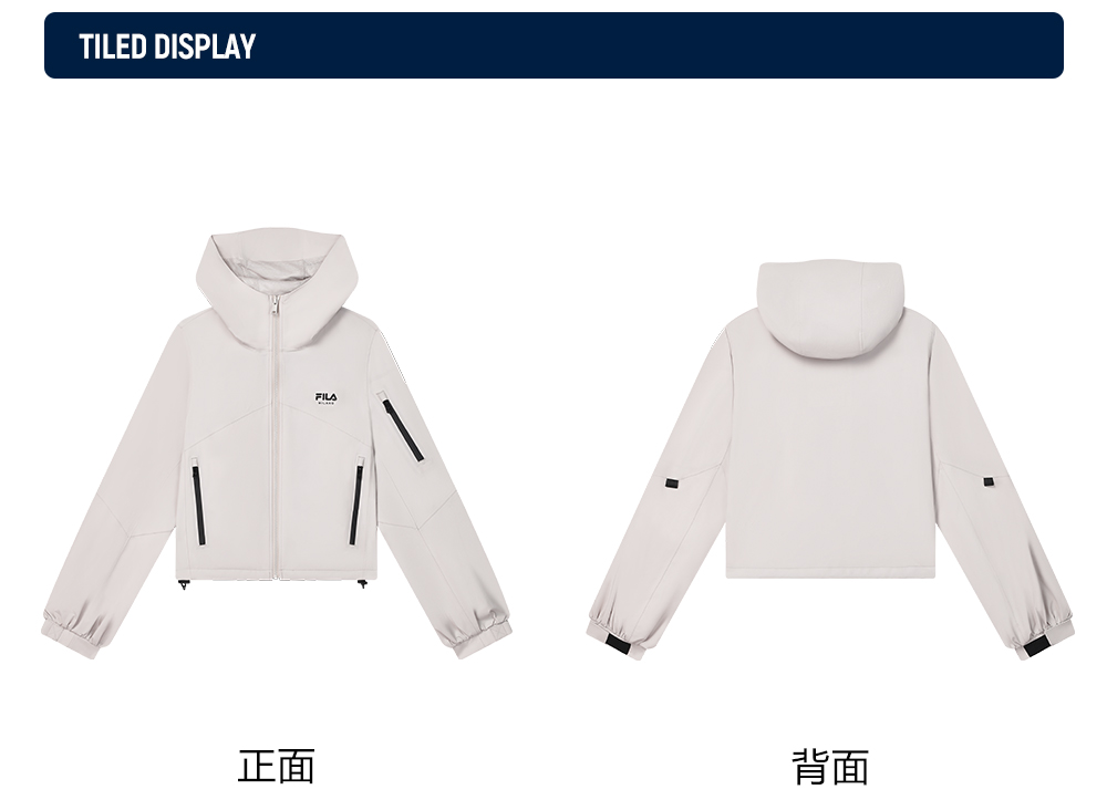 FILA CORE LIFESTYLE MILANO Women Woven Jacket (With Hoodie) (Ash)