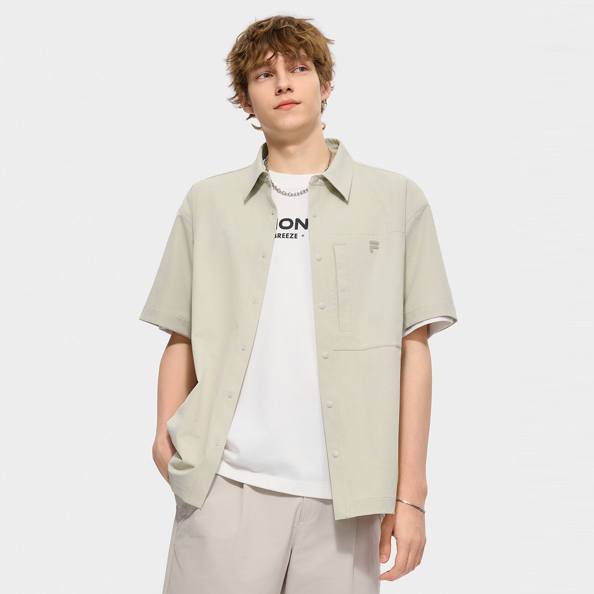 FILA FUSION INLINE Men Woven Top