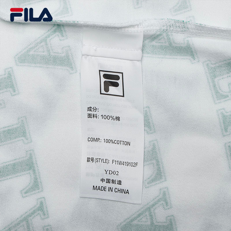 FILA CORE WHITE LINE ORIGINALE Womens Short Sleeve T-shirt in Full Print