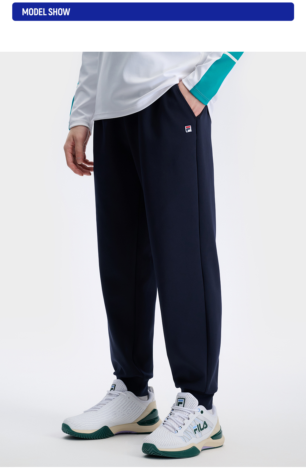 FILA CORE ATHLETICS TENNIS PREPPY NOSTALGIA Men Knit Pants (Navy)
