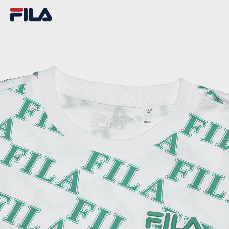 FILA CORE WHITE LINE ORIGINALE Womens Short Sleeve T-shirt in Full Print