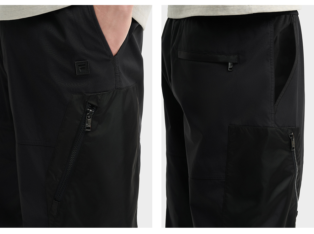 FILA CORE LIFESTYLE MILANO ENJOY A CUP OF JOE Men Woven Pants (Black)