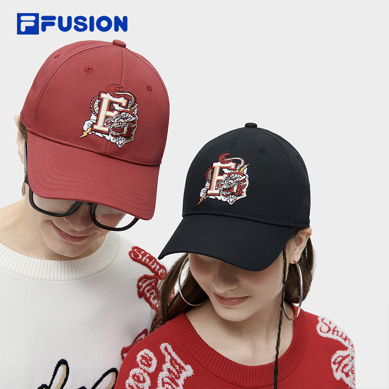 FILA FUSION LIFE CNY Dragon Chinese New Year CLASSICS Unisex Baseball Cap in Red