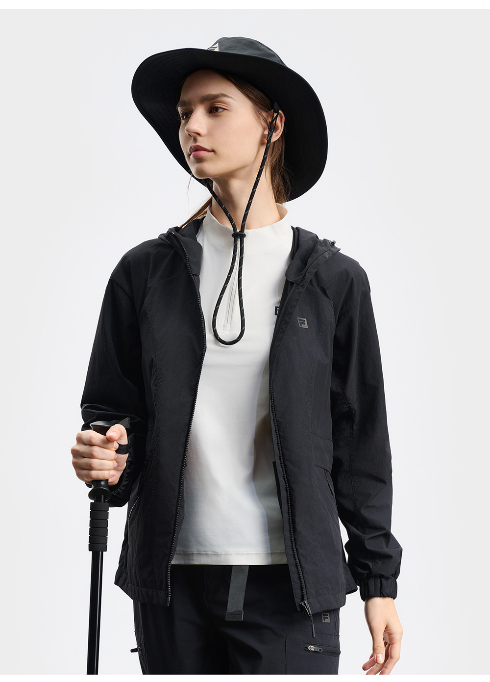 FILA CORE ATHLETICS EXPLORE NATURE'S WONDER Women Woven Top (Black)