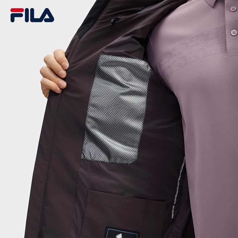 FILA CORE LIFESTYLE BLUE GEOMETRIC SNOW ART Men Down Jacket (Grey)