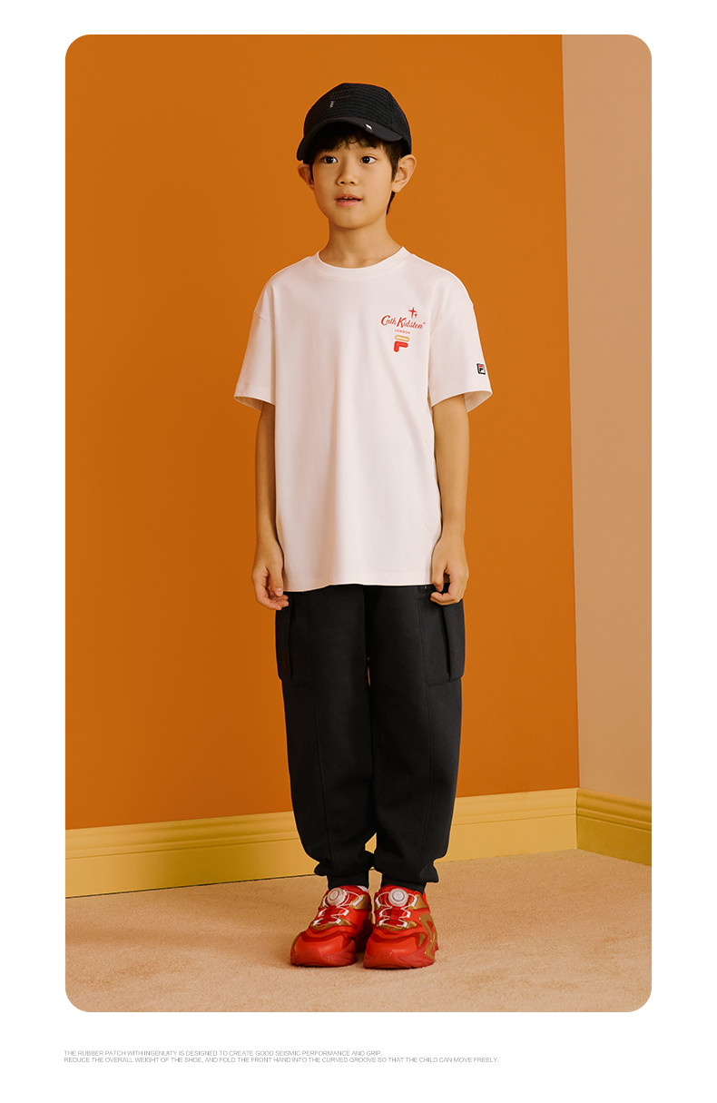 (105-170cm) [CNY Collection] FILA KIDS x CATH KIDSTON Boy's Short Sleeve T Shirt in White