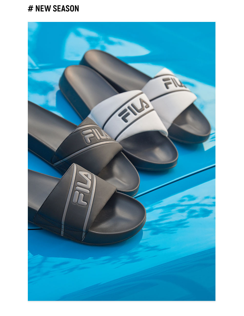FILA CORE Men's DRIFTER FASHION ORIGINALE Heritage Slippers in Black or White