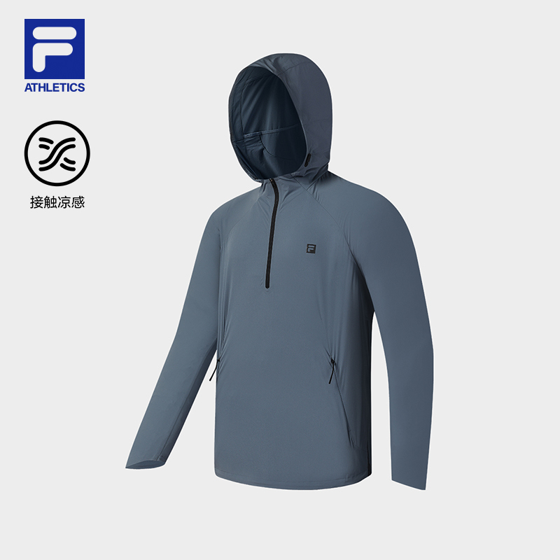 FILA CORE ATHLETICS FITNESS BLACK Men Woven Jacket (Blue)
