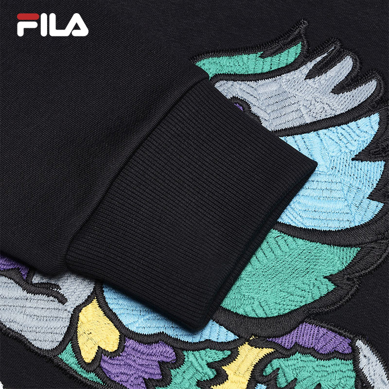 FILA CORE WHITE LINE HERITAGE Men's Hooded Sweater in Black