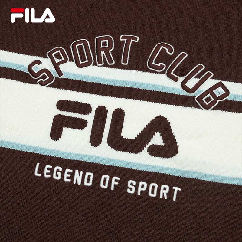 FILA CORE WHITE LINE FILA ORIGINALE Men's Knit Sweater in Brown