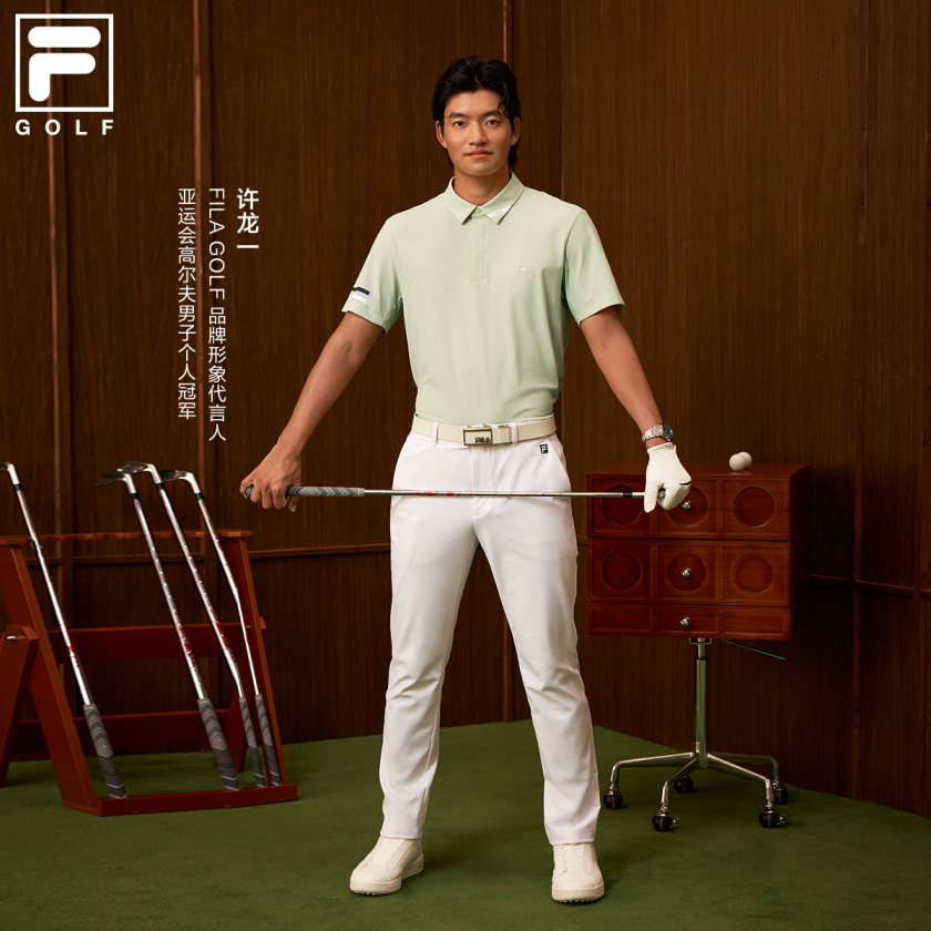 FILA MEN'S GOLF Knitted Short Sleeve Polo Shirt