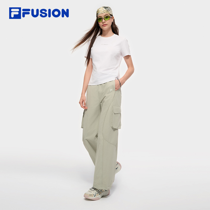 FILA FUSION URBAN TECH Women Short Sleeve T-shirt (Pink/White)
