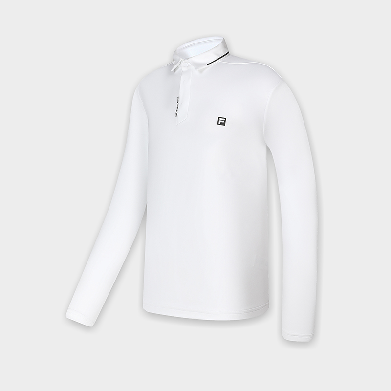 FILA CORE ATHLETICS GOLF Men Long Sleeve Polo in White