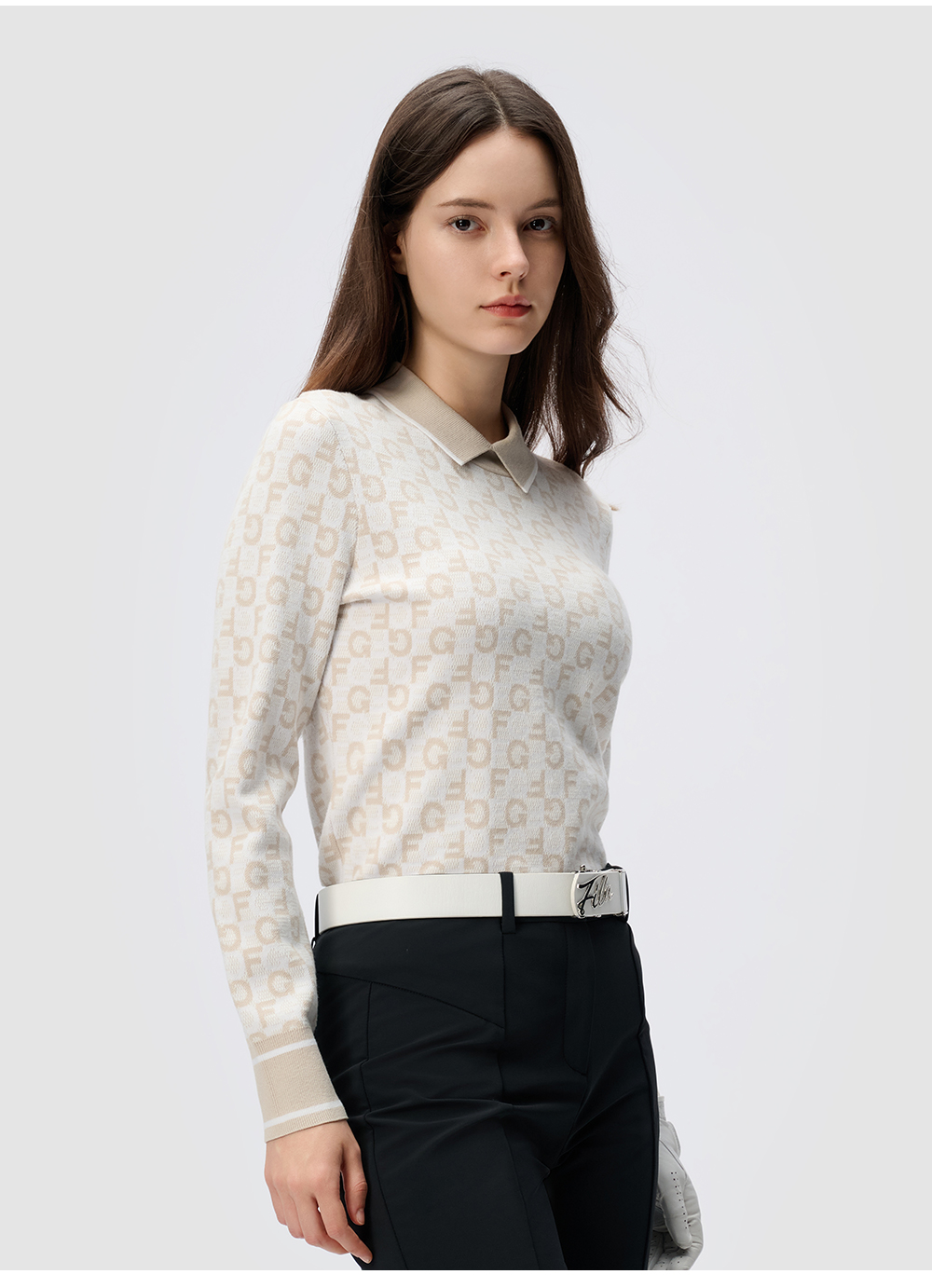 FILA CORE ATHLETICS GOLF X VERSAILLES COLLECTION Women Knit Sweater (Full Print)