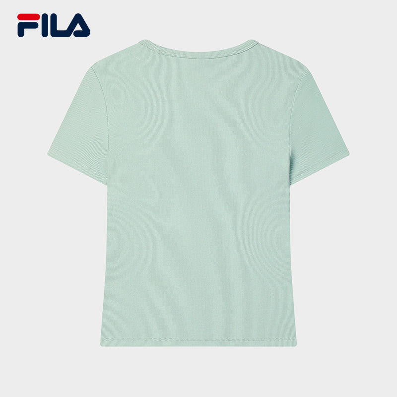 FILA CORE LIFESTYLE ORIGINALE SUMMER QUEST Women Short Sleeves T-Shirt (White / Green)