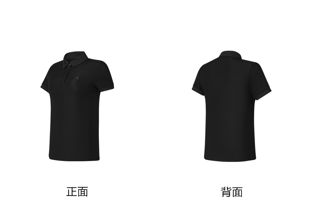 FILA CORE ATHLETICS GOLF2 Women Short Sleeve Polo (Black / Purple)