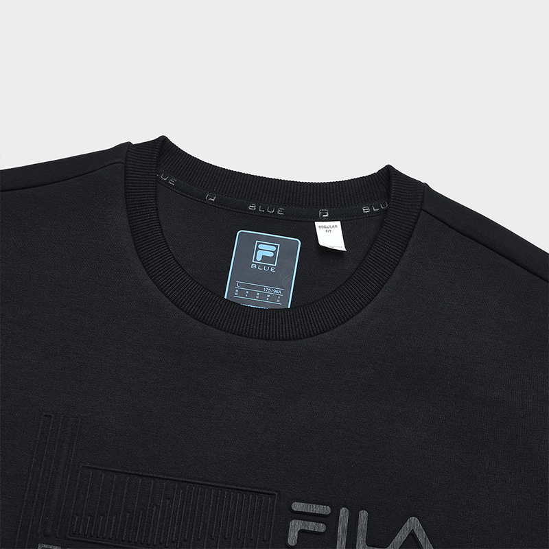 FILA CORE NORDIC POLAR LIGHT & ICEBREAKER CRUISE WHITE LINE BLUE Men Pullover Sweater in Black