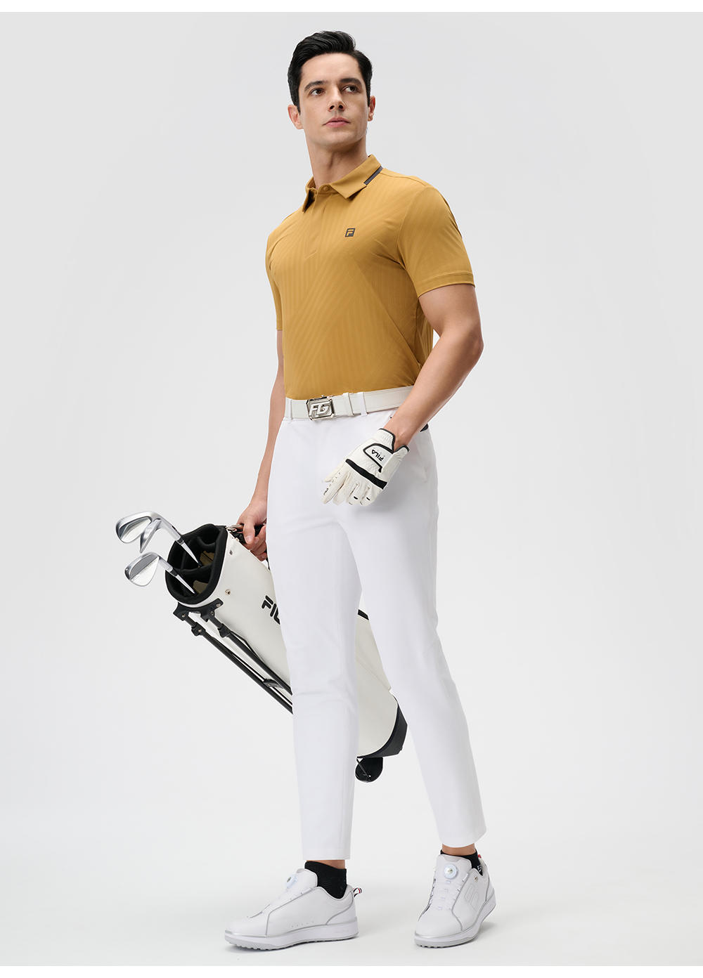 FILA CORE ATHLETICS GOLF Men Short Sleeve Polo (Brown / Navy)